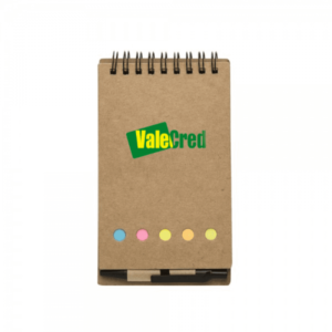 Bloco de Anotações com Caneta e Post-it Personalizado