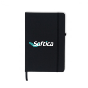 Caderneta tipo Moleskine com Porta Caneta personalizada