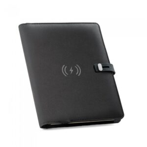 Pasta Caderno A5 com Carregador Wireless Personalizado