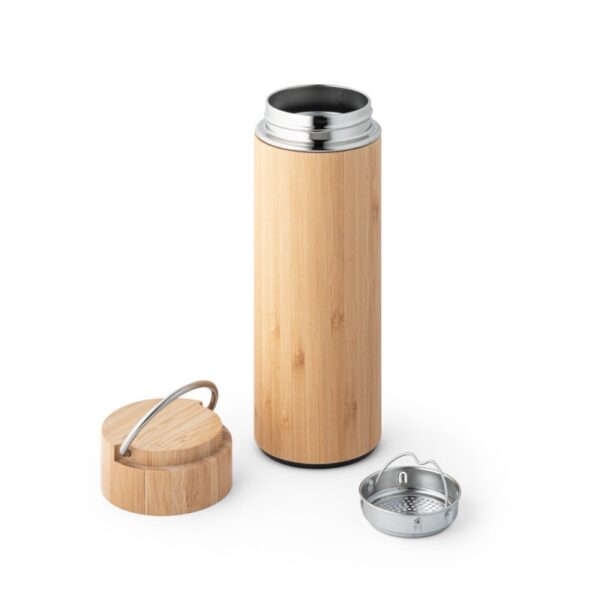 Squeeze Térmico em Bambu e Aço Inox 440 Ml Personalizado Frete Grátis - Mínimo 10 - Image 5