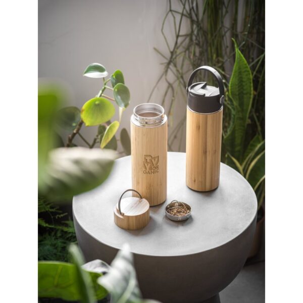 Squeeze Térmico em Bambu e Aço Inox 440 Ml Personalizado Frete Grátis - Mínimo 10 - Image 9