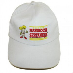 Boné branco com aba branco personalizado