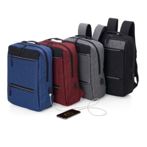 Mochila de Nylon USB 18 L Notebook 15,6" Personalizada