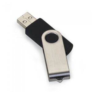 Pen Drive Giratório Metálico 8 GB Personalizado