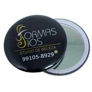 Botton Espelho De Bolso, Tamanho 6,5 cm