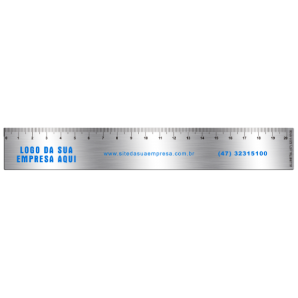 Régua 20 cm Alumínio Personalizada Frete Grátis - Mínimo 100 - Image 2