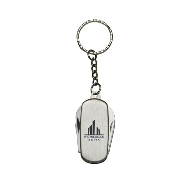 Chaveiro de Metal 4 Funções Personalizado Frete Grátis - Mínimo 100