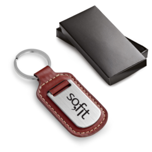 Chaveiro Couro e Metal Personalizado Frete Grátis - Mínimo 50
