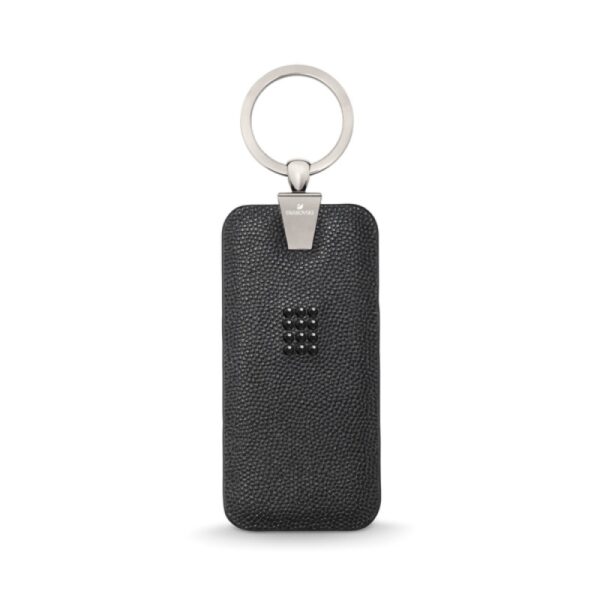 Chaveiro Couro e Aço Inox Swarovski Sem Personalização Frete Grátis - Image 3
