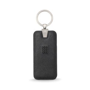 Chaveiro Couro e Aço Inox Swarovski Sem Personalização Frete Grátis
