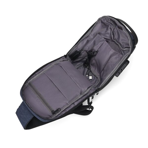 Mochila de Ombro USB Anti-Furto Personalizada Frete Grátis - Mínimo 5 - Image 4