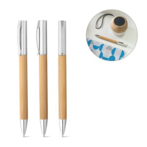 Caneta em Bambu Personalizada Frete Grátis - Mínimo 150