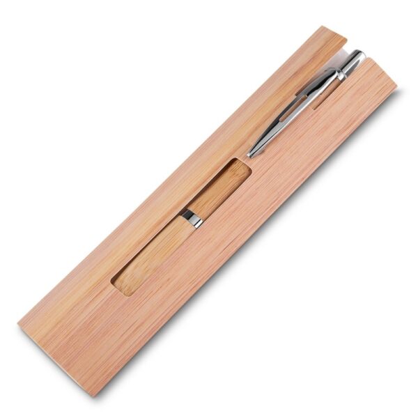 Caneta Ecológica de Bambu com Estojo Personalizada Frete Grátis - Mínimo 50 - Image 2