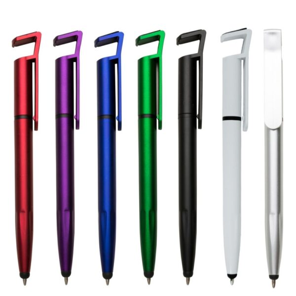 Caneta Plástica Touch com Suporte Personalizada Frete Grátis - Mínimo 200